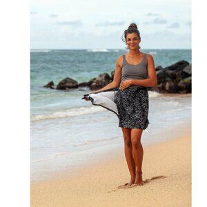 NEW RipSkirt Hawaii Length 2 Large Shibori Butterfly Charcoal Medium NWT
